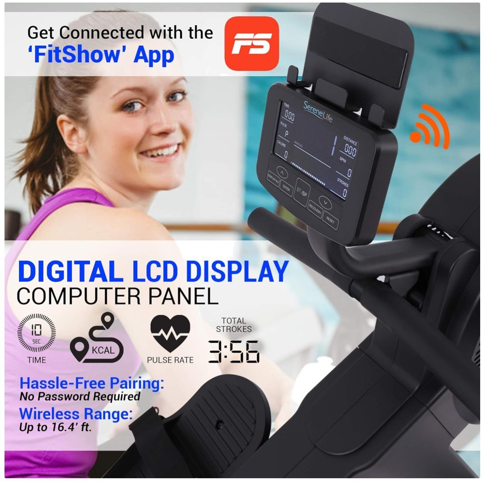 Smart Rowing Machine with 16 Resistance Levels