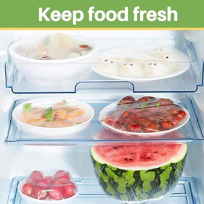 100 Plastic Bowl Covers for Bread Proofing Plastic Wrap Food Storage Large