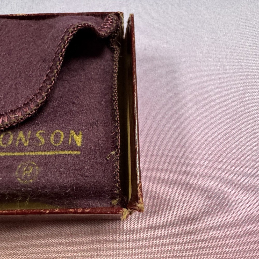 VINTAGE RONSON Standard SILVER Tone LIGHTER With Box And Soft Protector