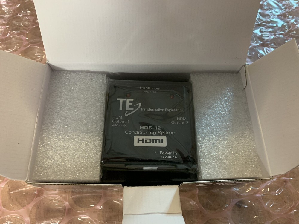TRANSFORMATIVE ENGINEERING TE HDS-12 HDMI 2 PORT CONDITIONING SPLITTER NEW