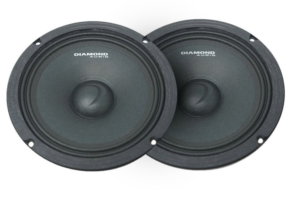 (2-Pairs) Diamond Audio MSPRO65 6.5" Midrange Motorcycle Speakers
