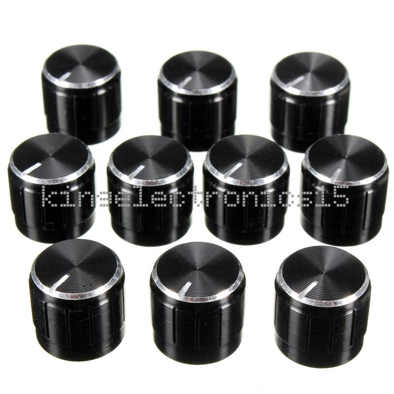 10pc Volume Control Rotary Knobs For 6mm Dia Potentiometer Durable