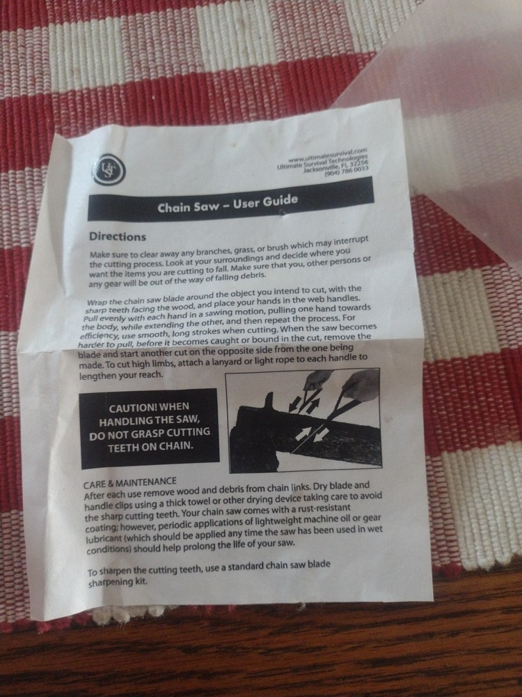 Just Ultimate Survival Saber Cut Chainsaw Pro