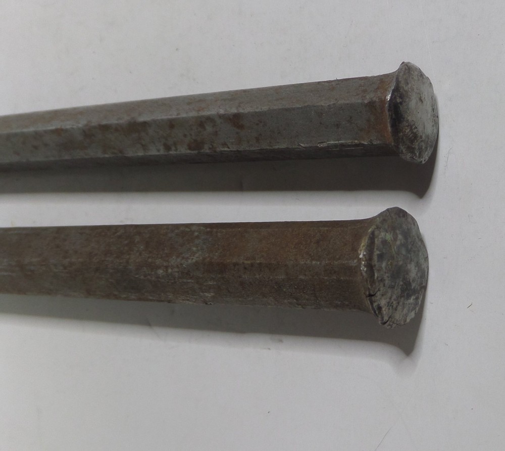 2 masonry chisel steel drills vintage mining masonry work