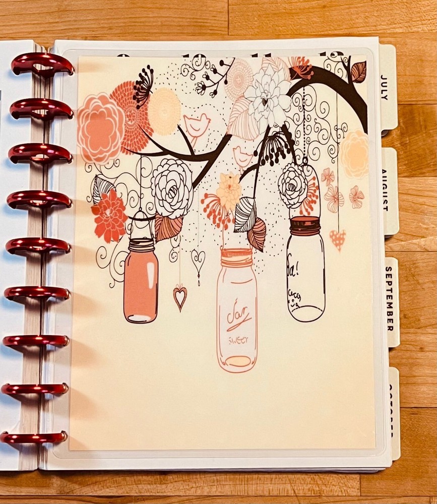 Mason Jar Dashboard for use with Classic Happy Planner~
