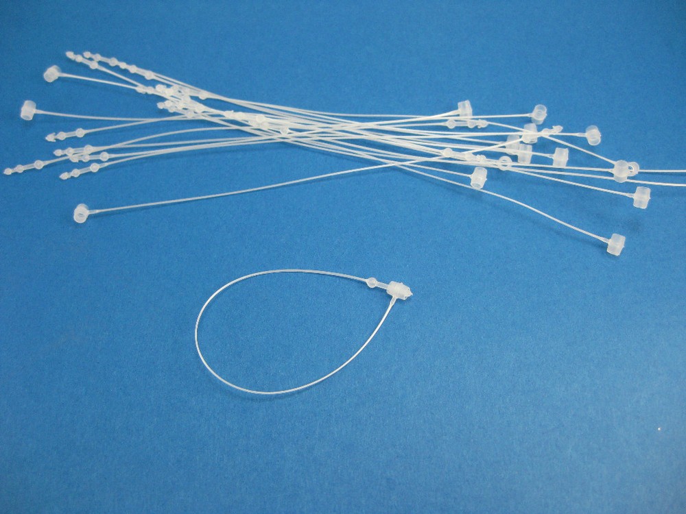 5" 1000 Pc Snap Lock Pin Security Loop  Plastic Tag Fastener