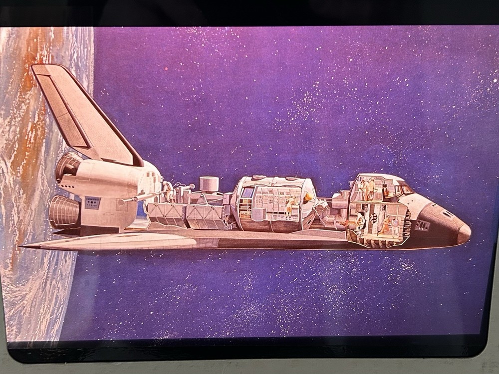 1978 NASA KSC Space Shuttle Orbiter Cross-section View Presentation Transparency