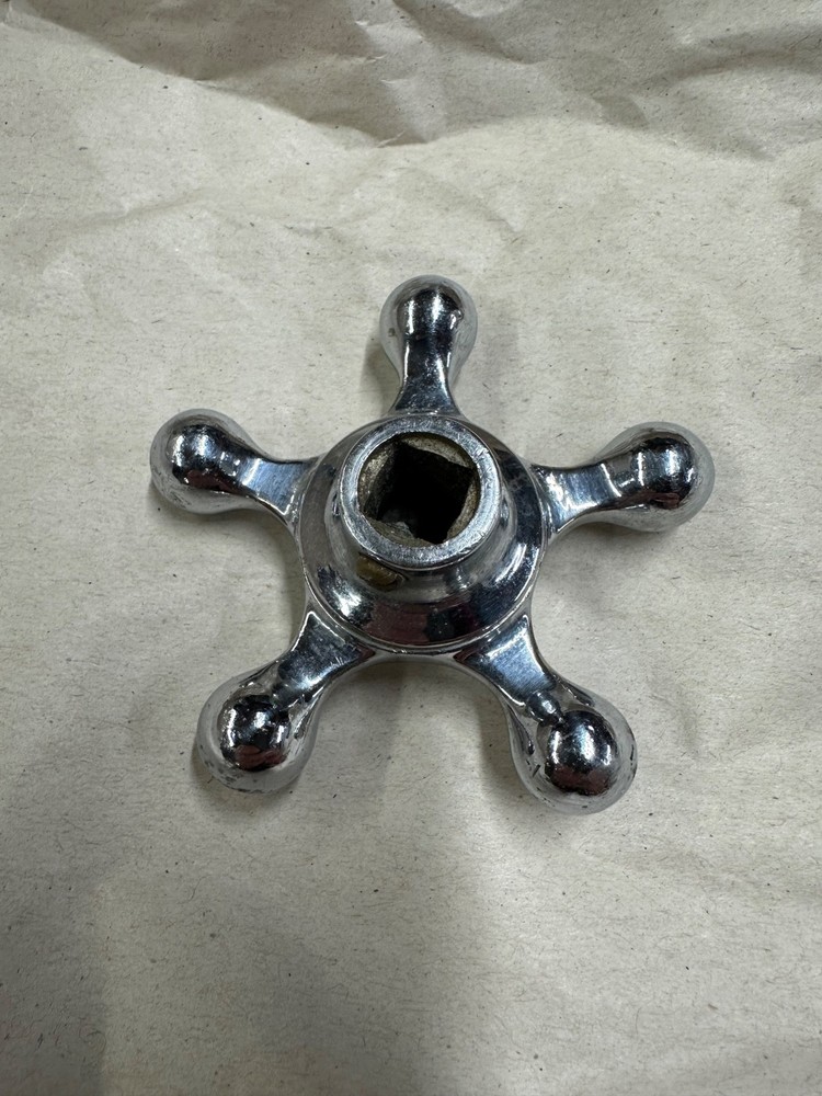Antique Crane Five point pre-war Faucet Handle - SINGLE HOT HANDLE ONLY