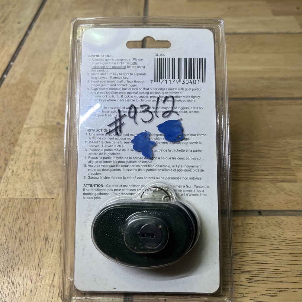 Gun Trigger Lock W/Key Crown GL-007 - NEW