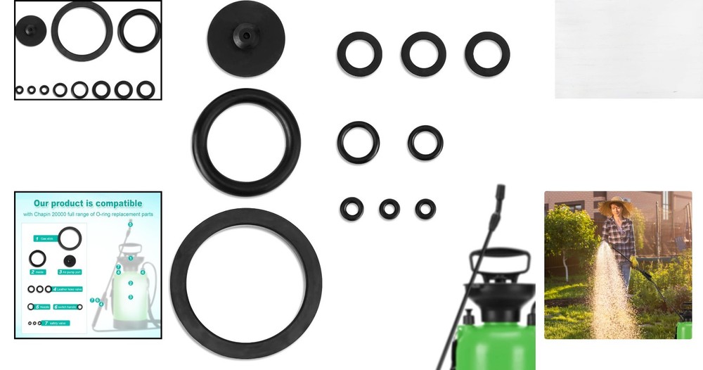 Comprehensive Sprayer Accessories - 11 Rubber Seal Rings for Optimal Performance