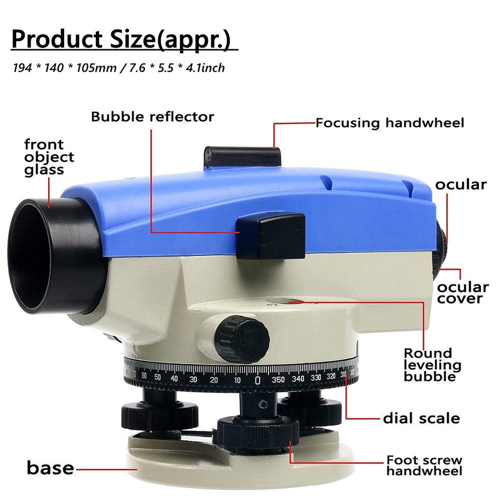 Automatic 32X Optical Transit Survey Auto Level High Precision Clear