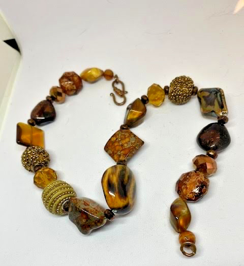 Artesian Made Boho Beaded 18" Necklace