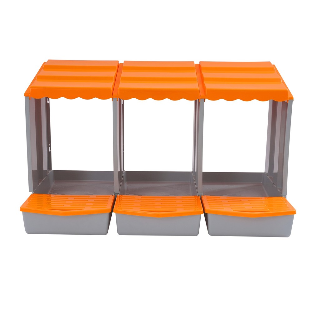 3-Compartment Modern Chicken Nesting Box Chicken Laying Box with Egg Collection