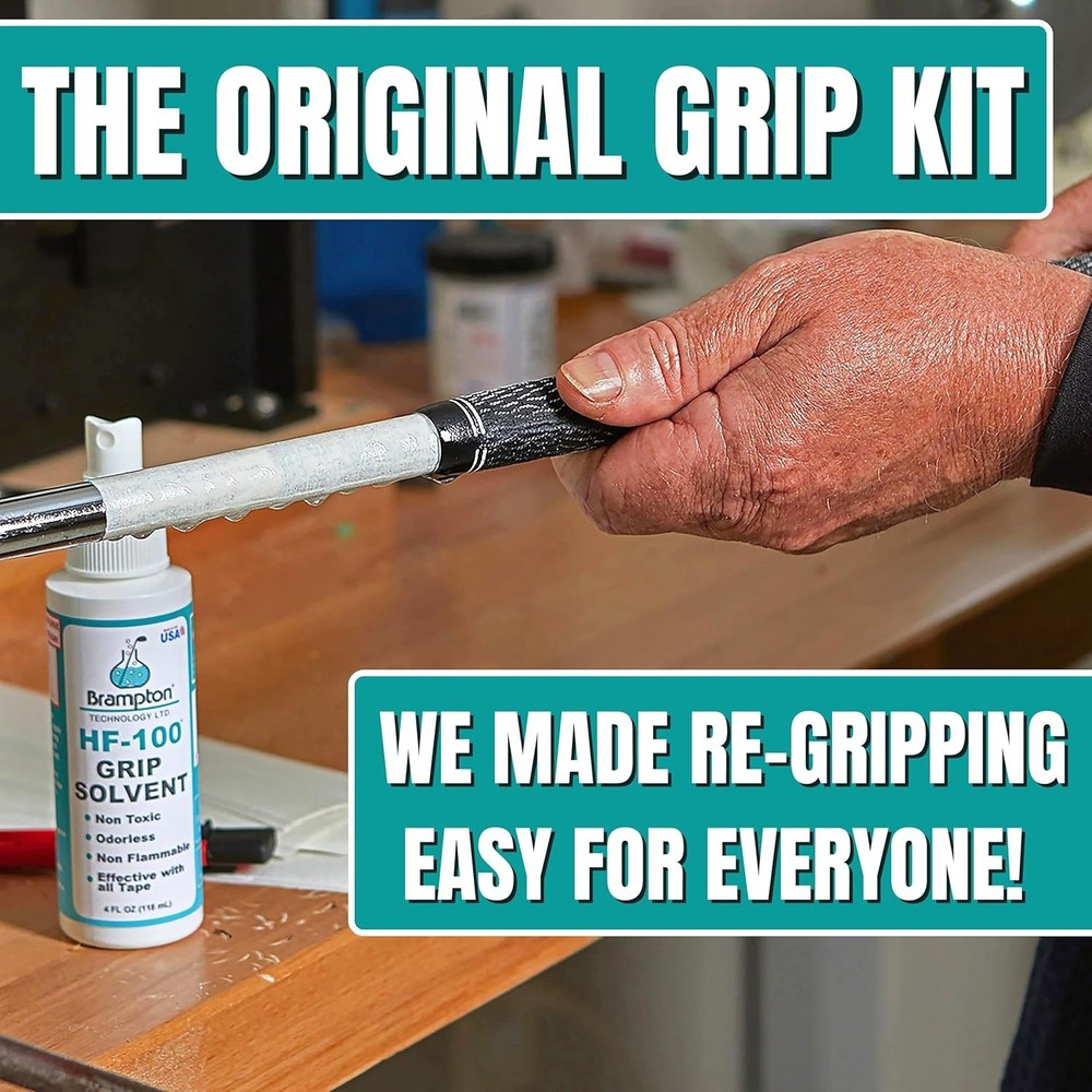 Brampton Basic Golf Grip Kit for Club Regripping - 15 Premium Chestnut