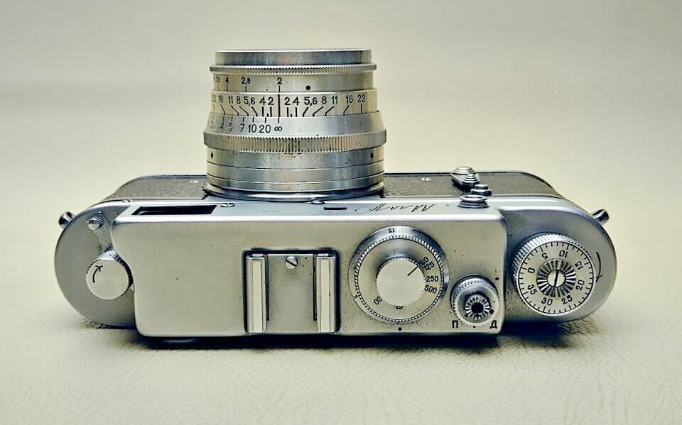 1960 Mir - Soviet rangefinder camera + Jupiter -8 Red P Rarity
