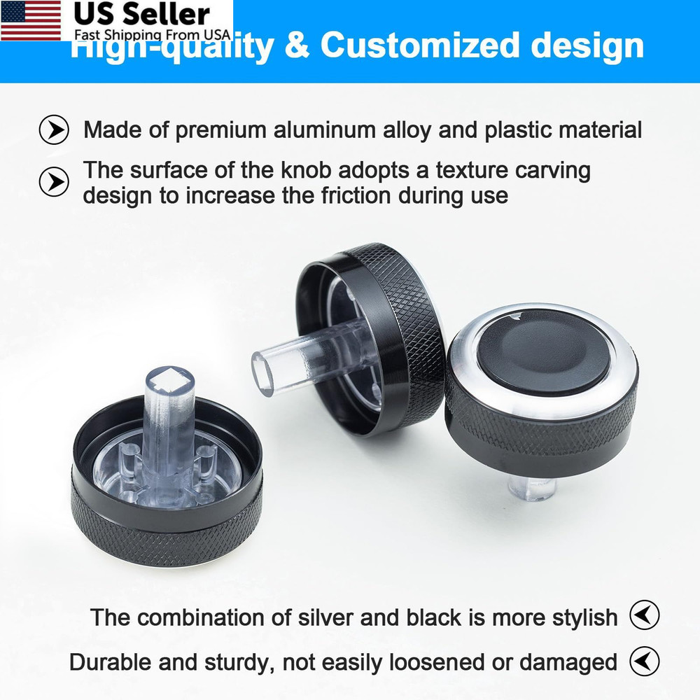 TOPINSTALL Custom 3PCS AC Climate Control Switch Knobs Compatible with...