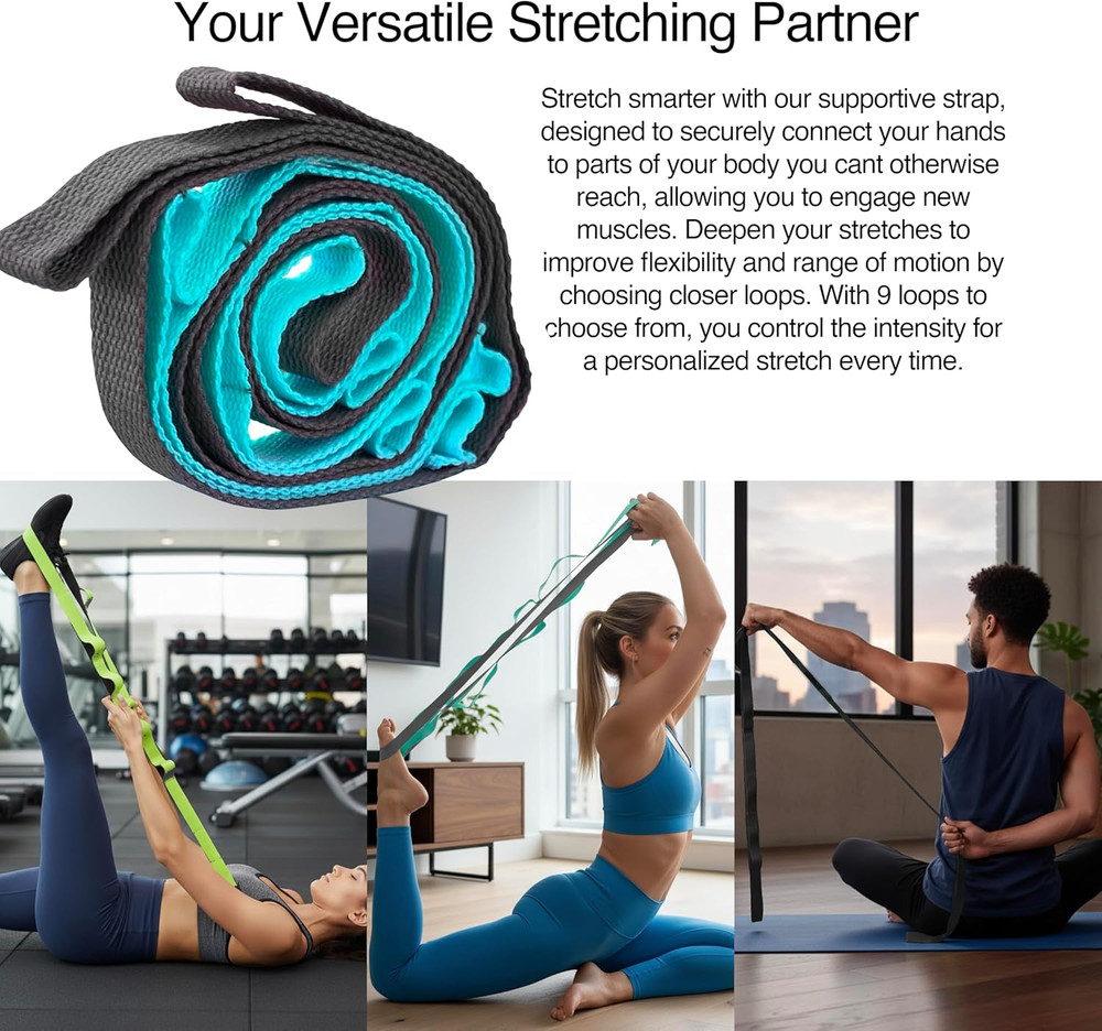 Foam Roller Set With: Hollow Core Roller, Muscle Roller Stick, Stretching Strap,