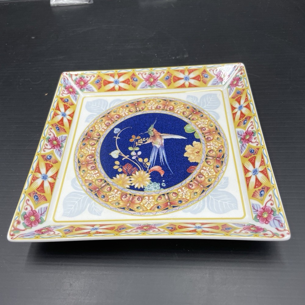 Vintage Spode Java Pattern F 1994 Square Shallow Trinket Dish