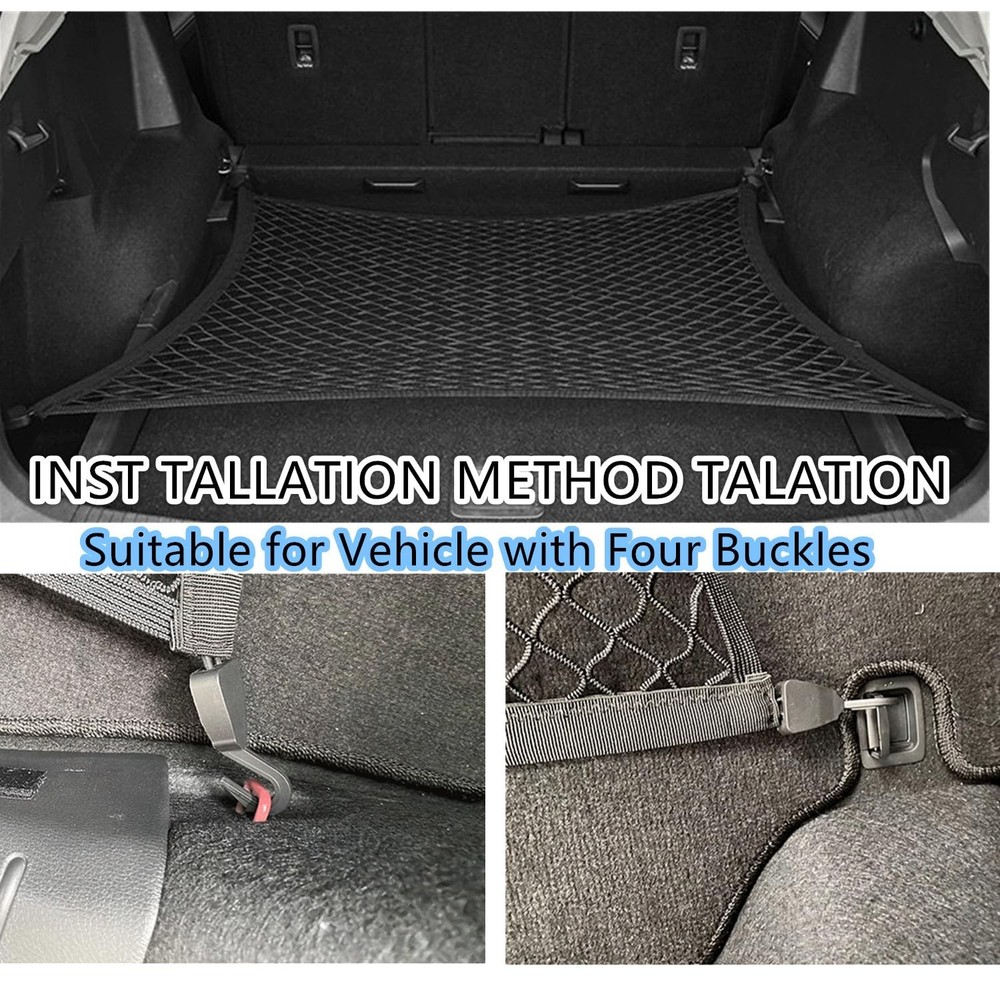 Cargo Net for SUV with Hooks Adjustable Highly Elastic Storage Organizer Net ...