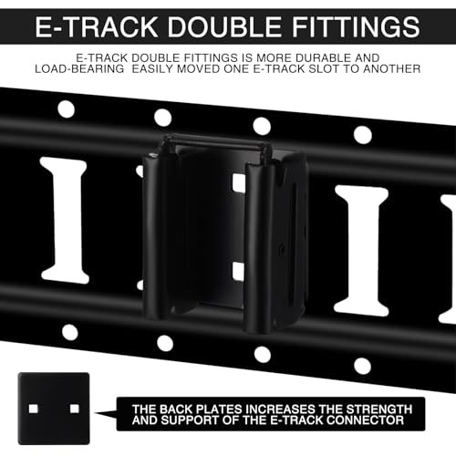 E-Track Connector with Square Plates - 2 Pcs Double Fitting