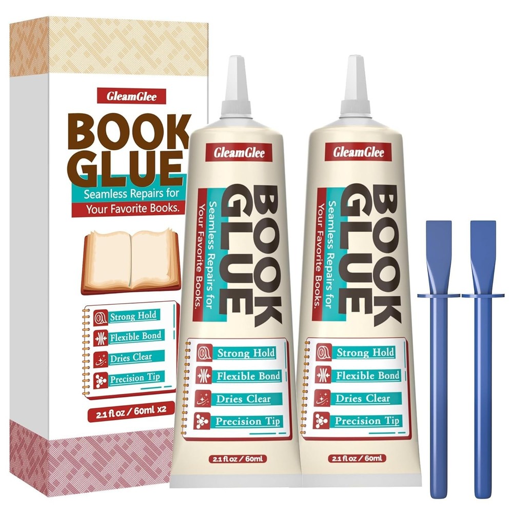 Flexible Clear Adhesive for Bookbinding & Crafts - 60ml x 2 Pack Essentials