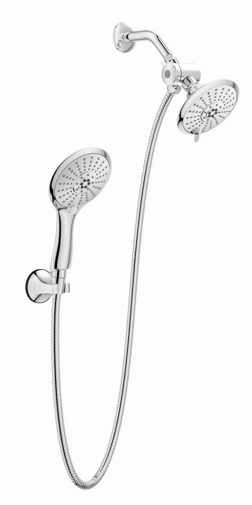 Kingmore AquaJet™ 5" Five Function Dual Shower Combo Chrome