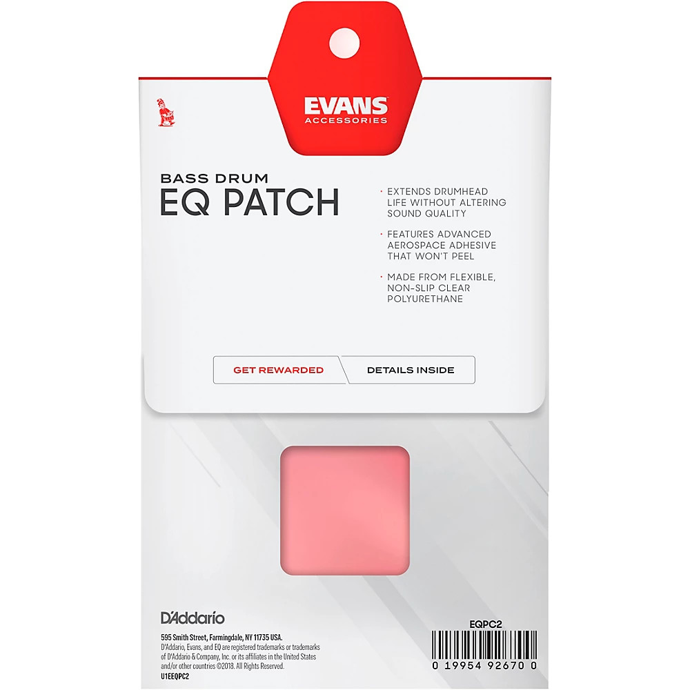 Evans EQ Double Bass Drum Patch Clear