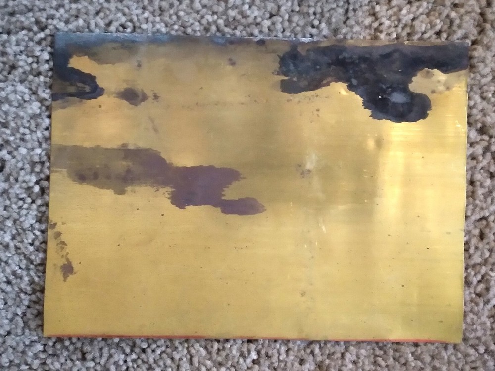 BRASS SHEET, 24 gauge,  5.5" X 8"