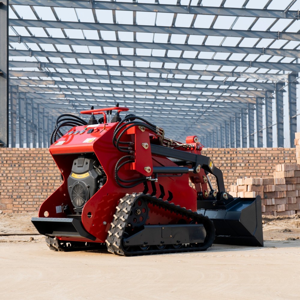 Upgraded Mini Skid Steer Tracked Loader 23HP Engine 3-Pumps Free Ship Unloading
