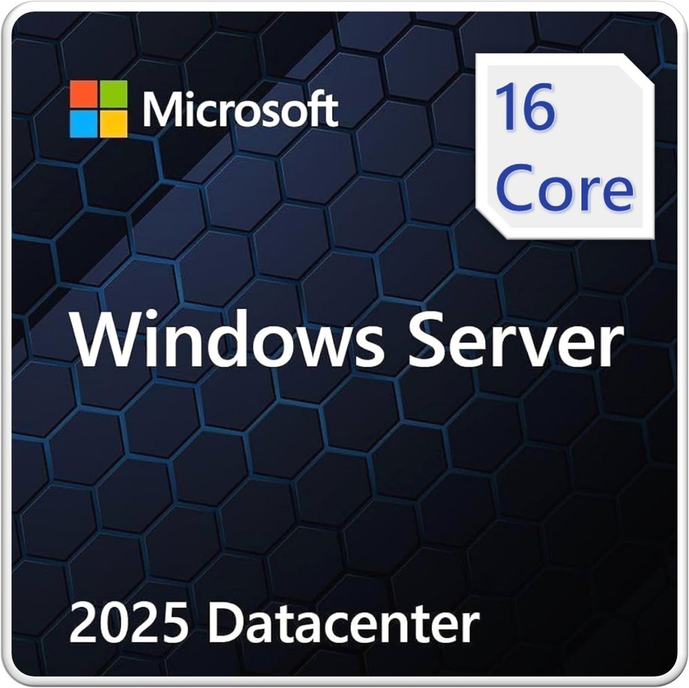 Microsoft Windows Server 2025 Datacenter - 16 Core License & Media (DVD) (OEM)