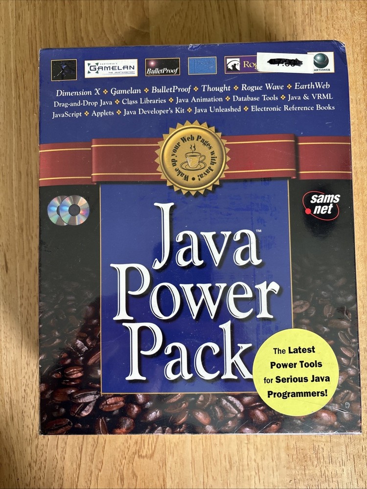 Java Power Pack VTG 1996 IBM CD-ROM Computer Software Big Box - Brand New Sealed