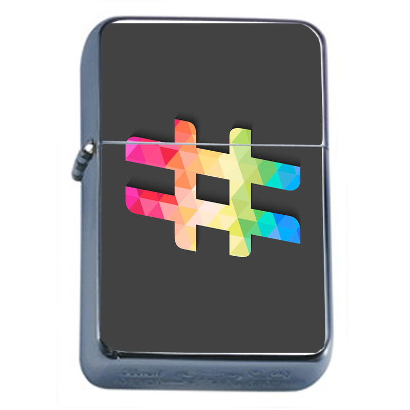 Hashtags D3 Flip Top Oil Lighter Wind Resistant
