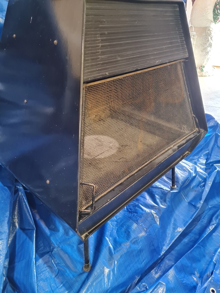 Vintage Danish Style Mid Century Fireplace