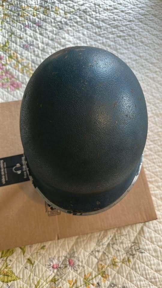 Original WW2 US M1 Helmet Front Seam