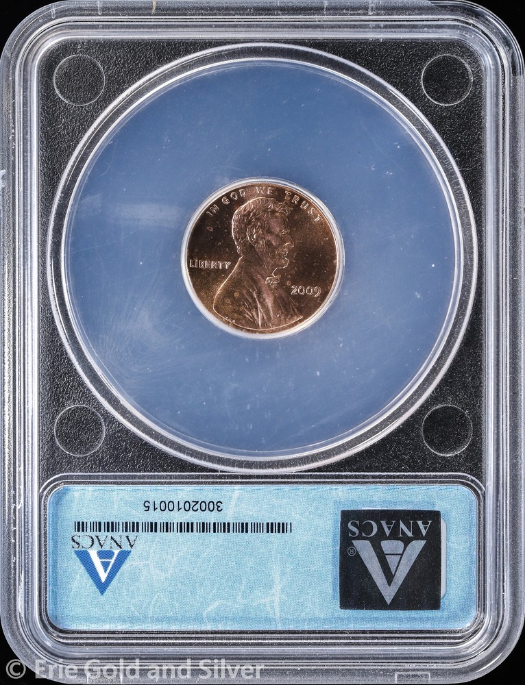 2009 1C Lincoln Cent Formative Years ANACS MS 65 Red | Double Pinky Error