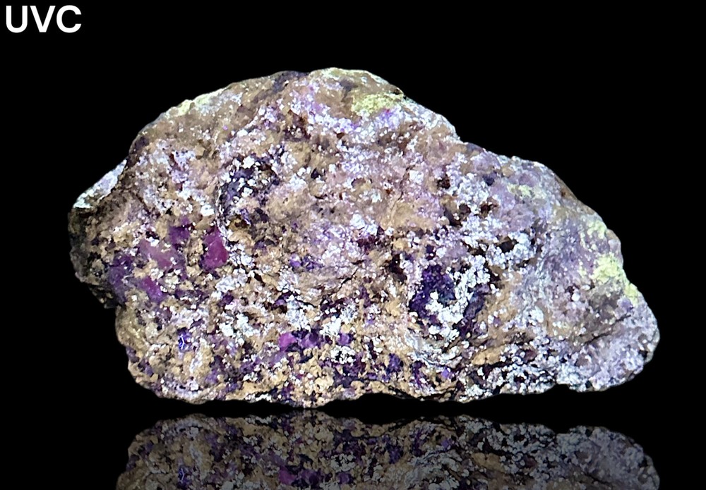 675 Gr. Fluorescent Phosphorescent Tenebrescent Hackmanite, Richterite, Unknown