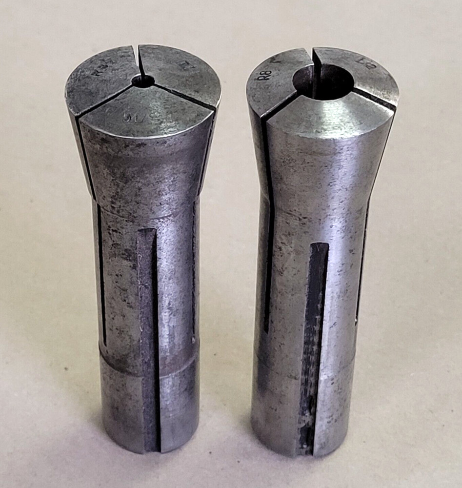R8 ROUND COLLET 3/16" & 1/2"