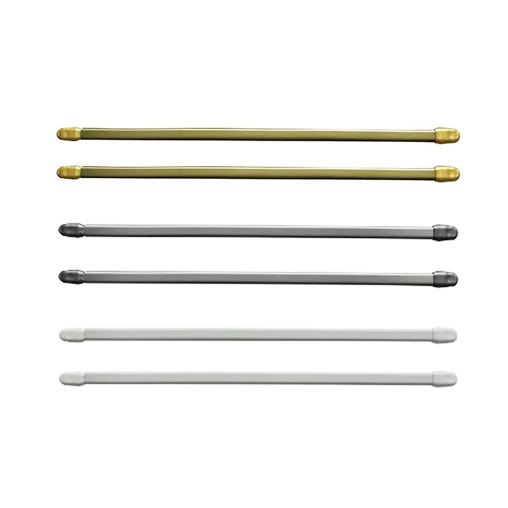 Bundle 2 Cafe Curtain Rods Adjustable and 4 Self Adhesive Hooks