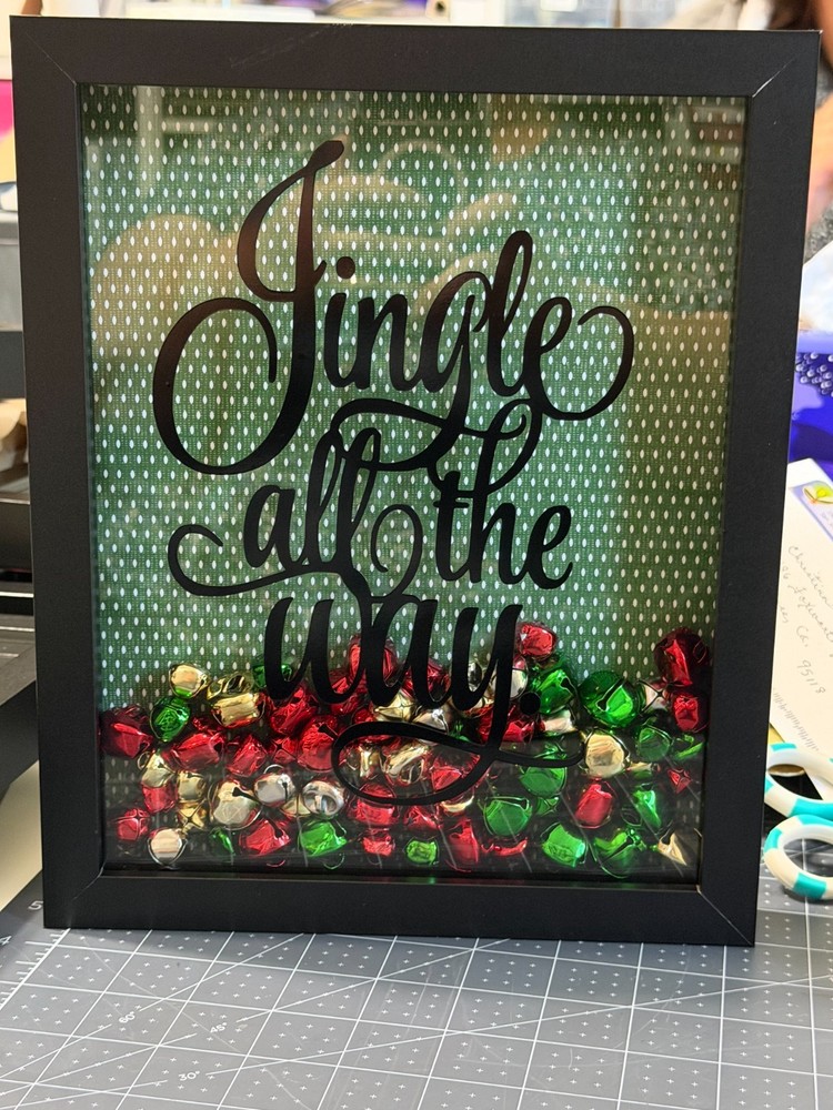 JINGLE ALL THE WAY SHADOW BOX (multiple sizes and colors available)