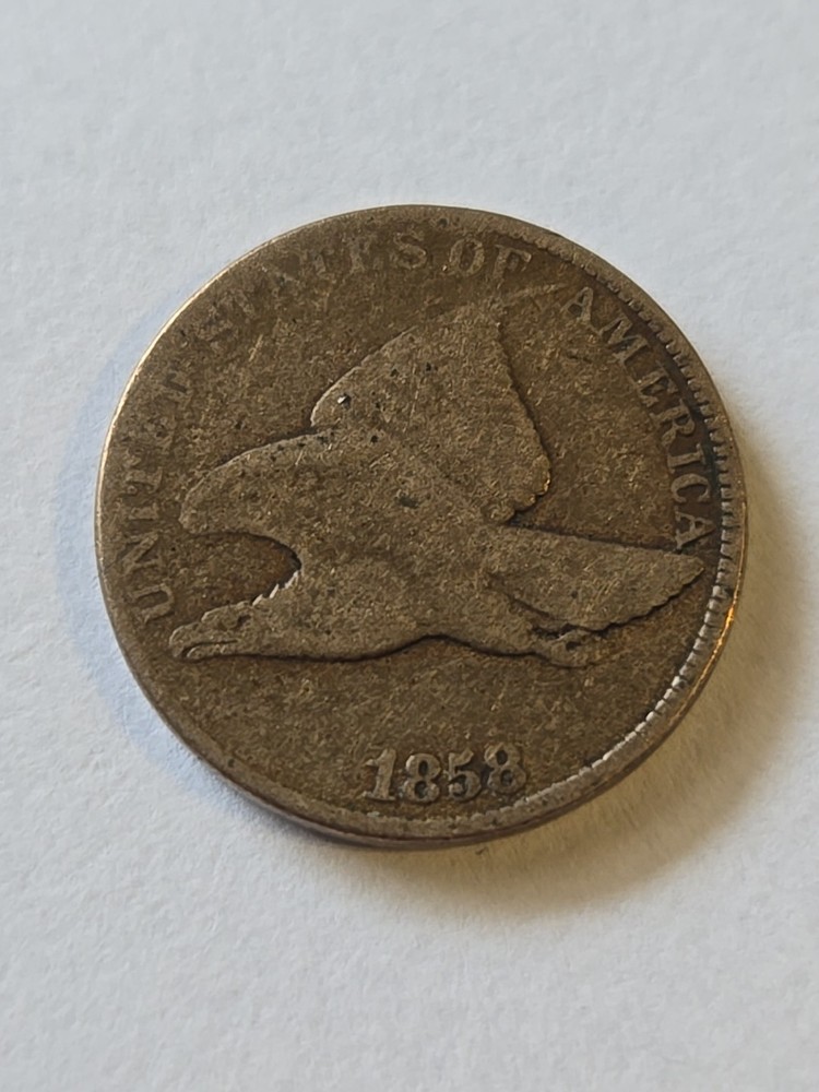1858 Flying Eagle Cent- Large Letters, VG Details #1138