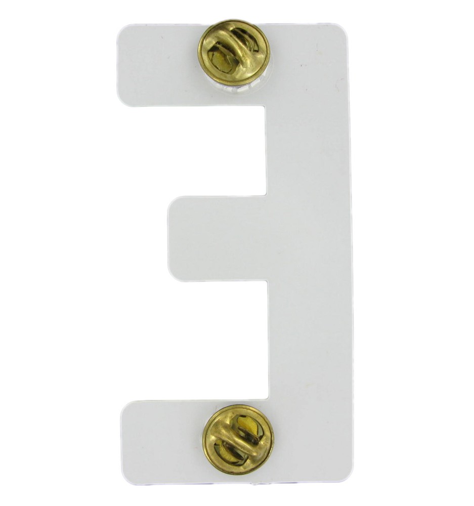 Large Bold Big Plastic Alphabet Initial Letter Pin Womens - Choice Black White