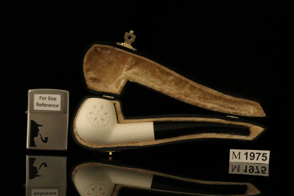 Apple Block Meerschaum Pipe with case M1975