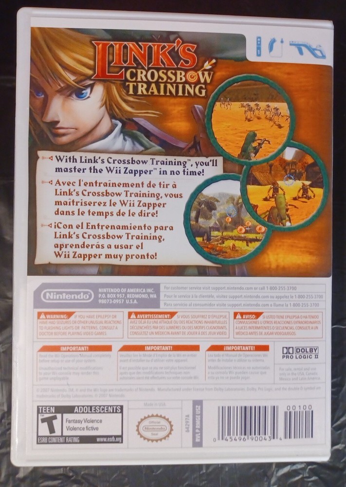 Link's Crossbow Training REPLACEMENT Case + Artwork ONLY - NO GAME nintendo art