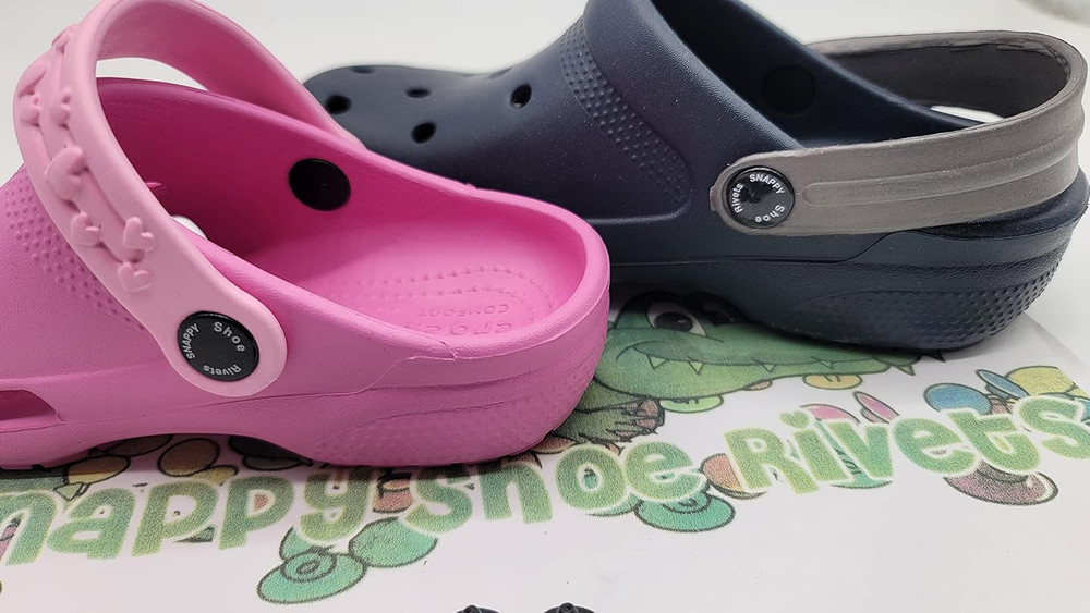 Snappy Clog Rivets Black Set of 4 Croc Replacement