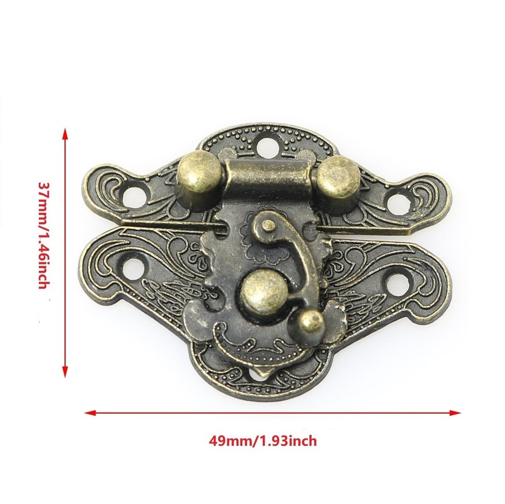 2pcs Retro Embossed Door Buckle Pull 49x37mm Draw Cabinet Handle Pull for Fur...