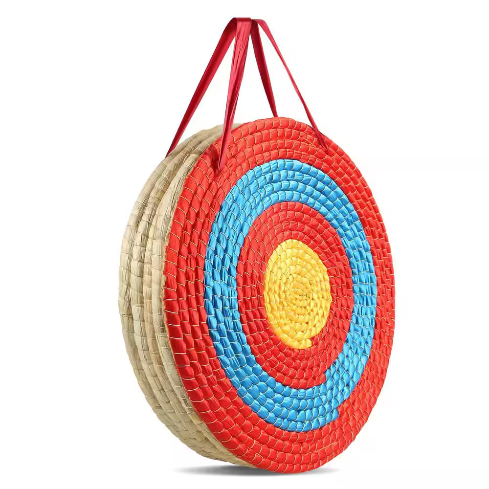 Archery Target, 5-Layers 20 In. Arrow Target, Traditional Solid Straw round Arch