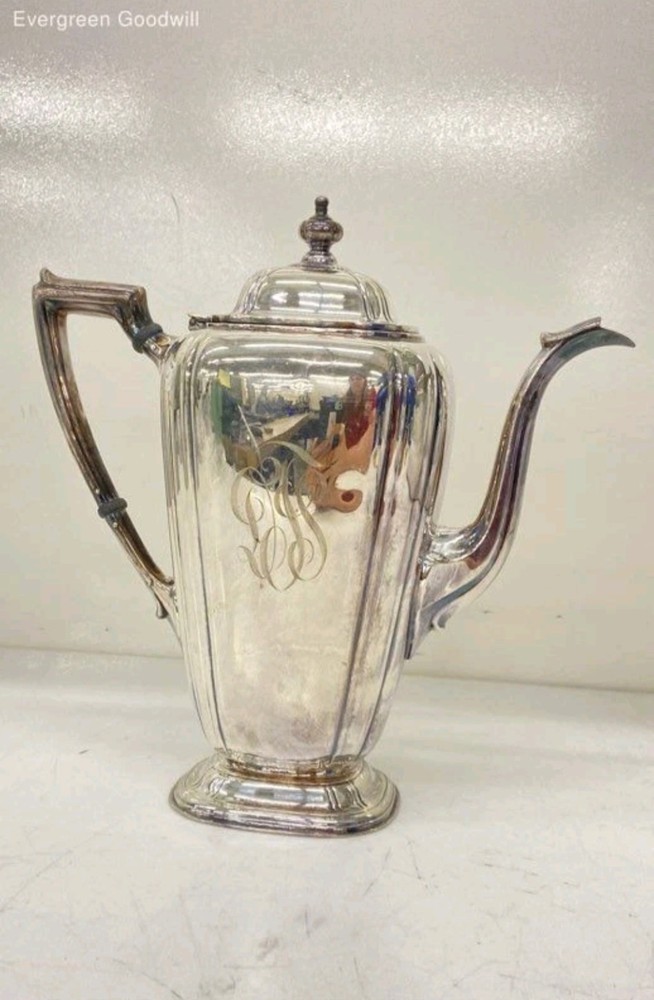 Reed & Barton Silver Soldered Coffee Server Pot