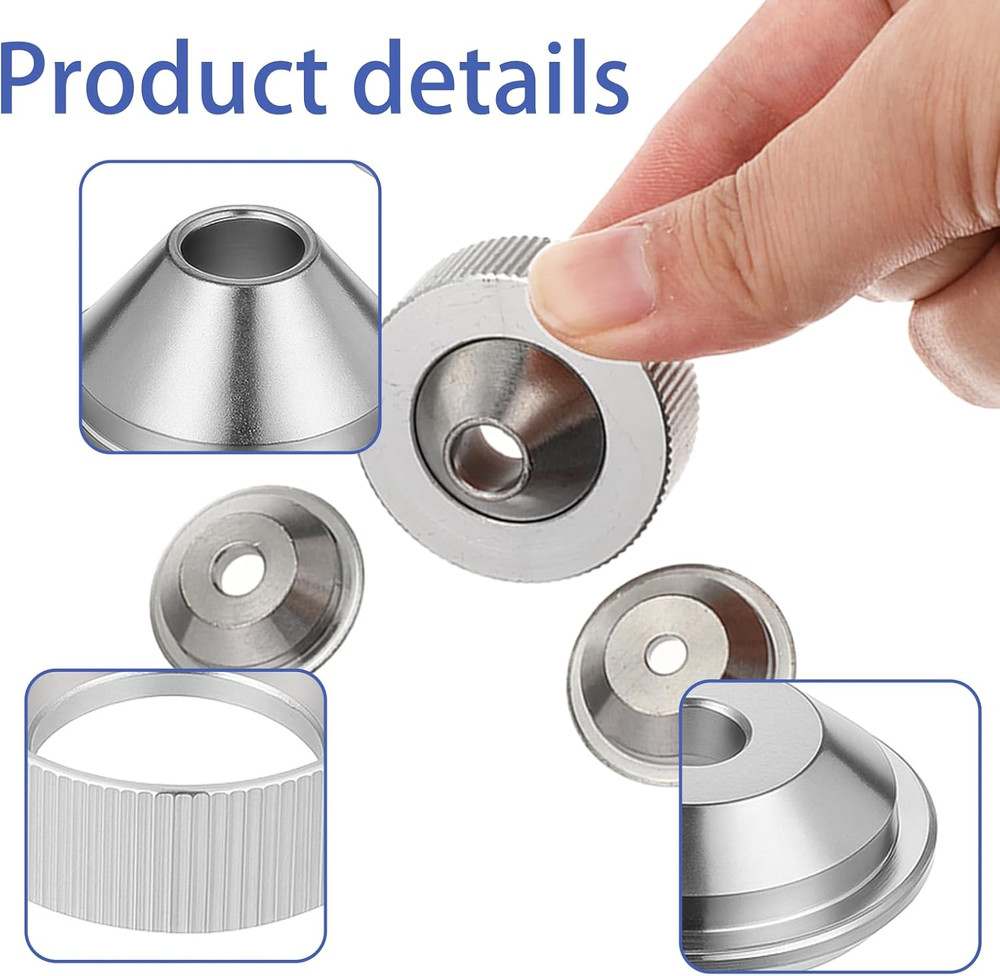 4 PCS Texture Sprayer Orifice Tip Set, 3 Nozzle Tips 1 Threaded Collar Drywall