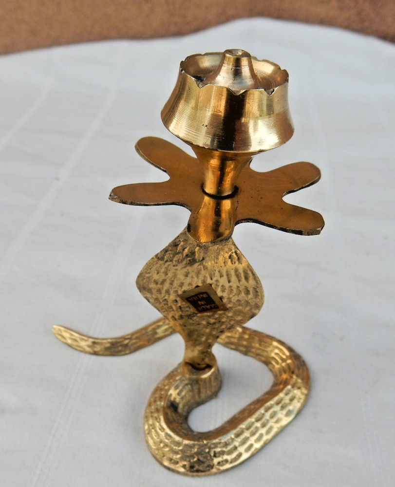 EIGHT NOS COBRA SNAKE Solid Brass Incense Burners, Send Offer
