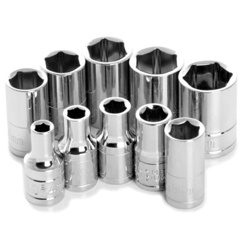 Performance Tool 1/4" DR 6PT Met Socket Set - 10-Piece W36202